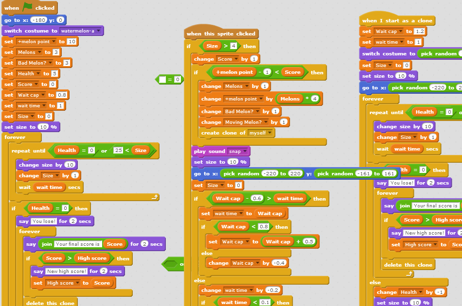 Scratch programming